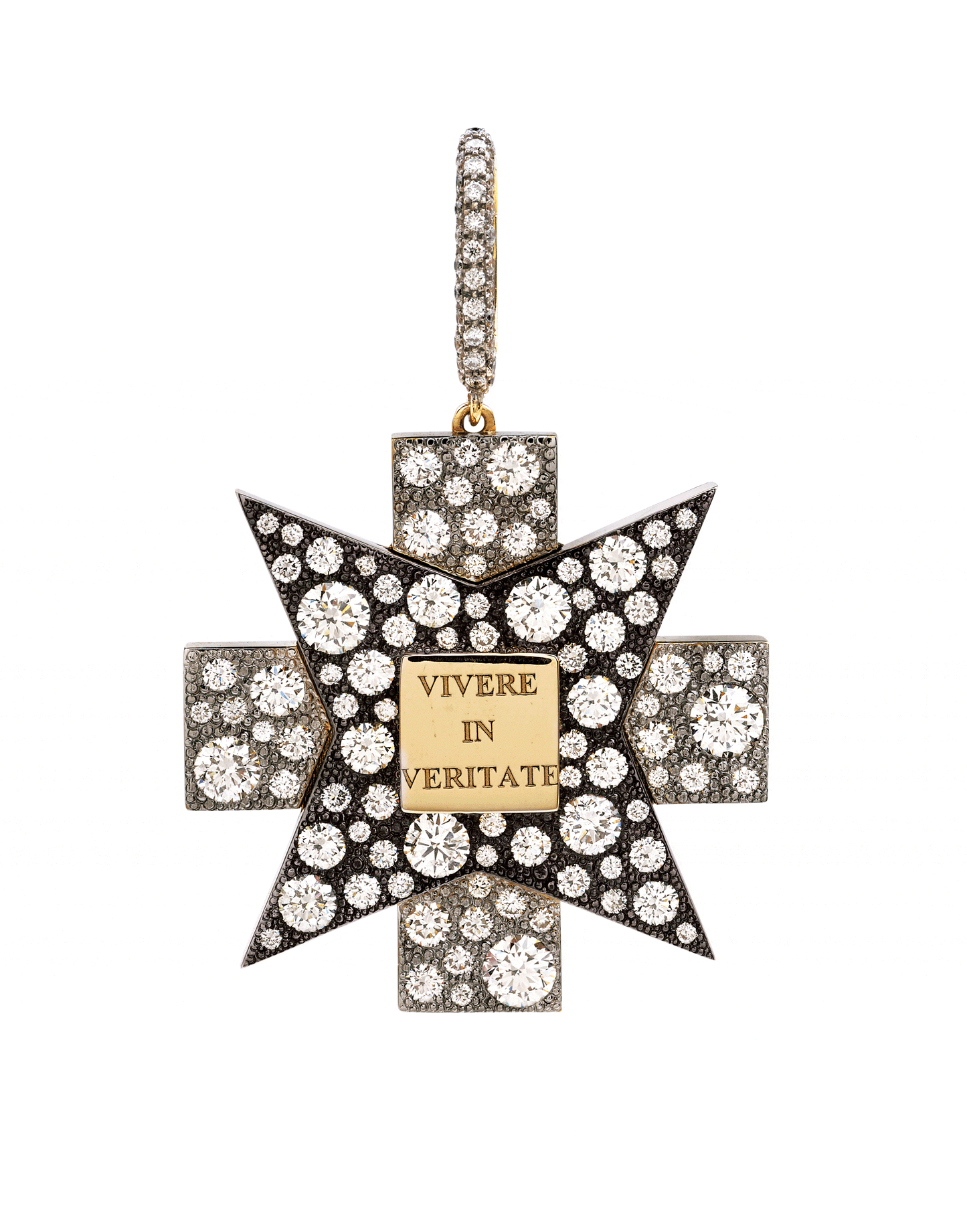 MARIANI-Vivere In Veritate Diamond Pendant-YELLOW GOLD