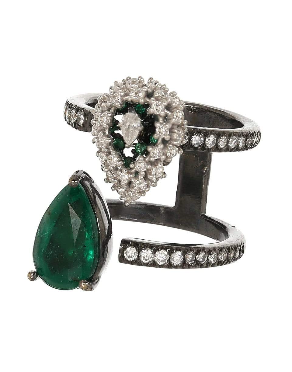 MARIANI-Alterego Emerald and Diamond Ring-WHITE GOLD