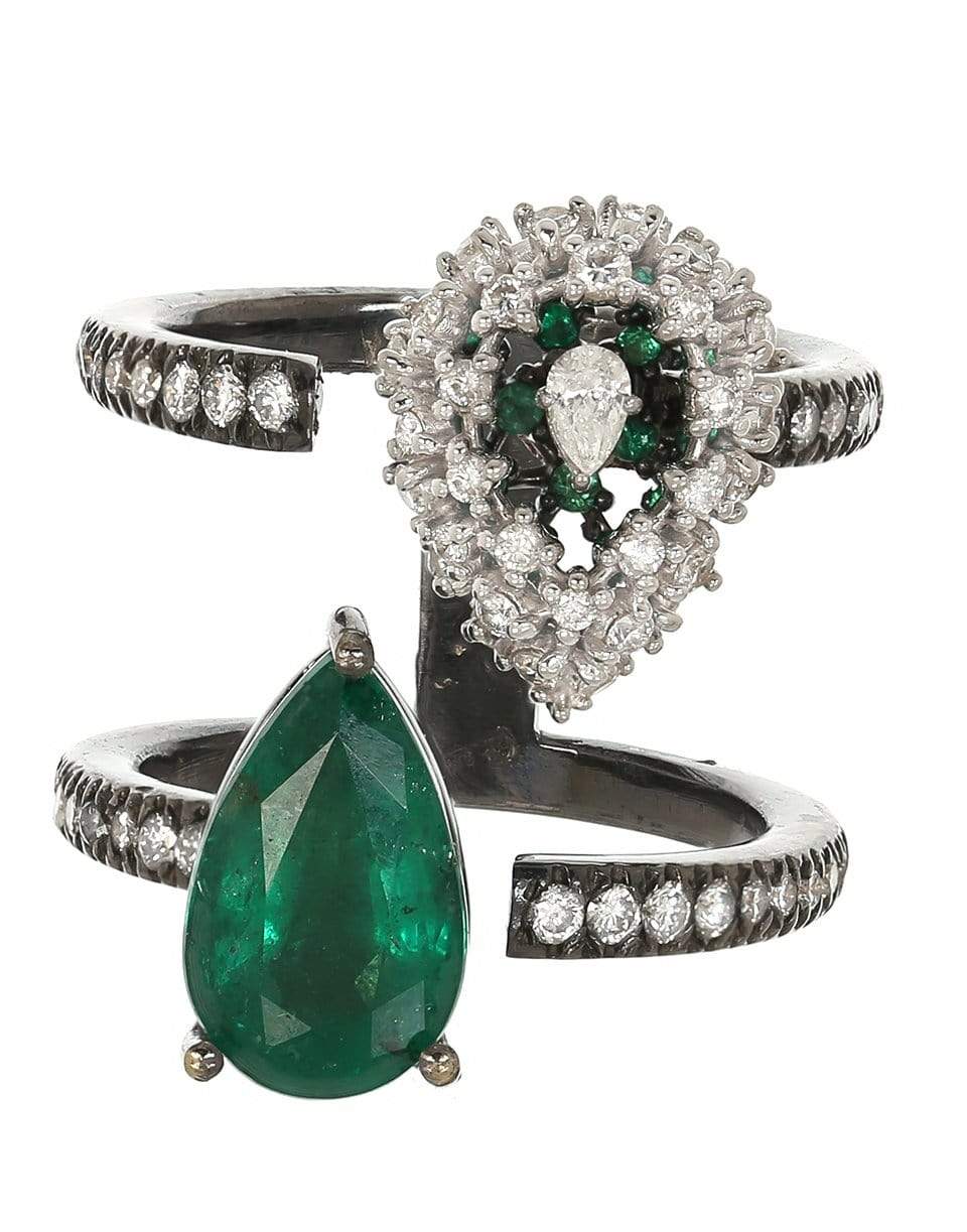 MARIANI-Alterego Emerald and Diamond Ring-WHITE GOLD