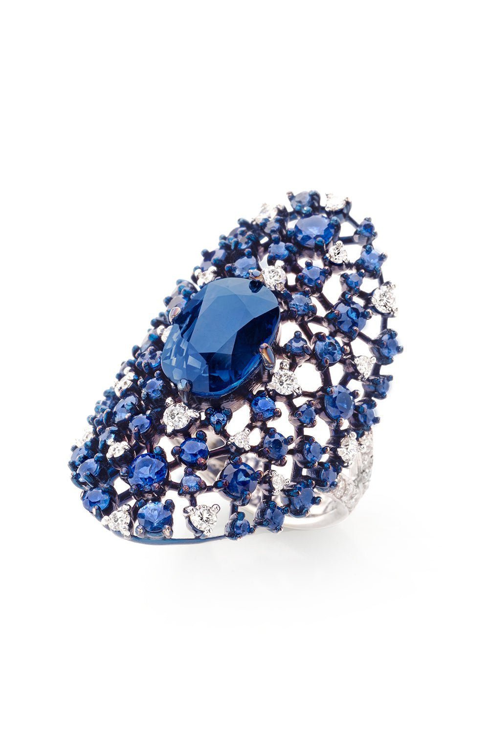 MARIANI-Oval Ring-WHITE GOLD