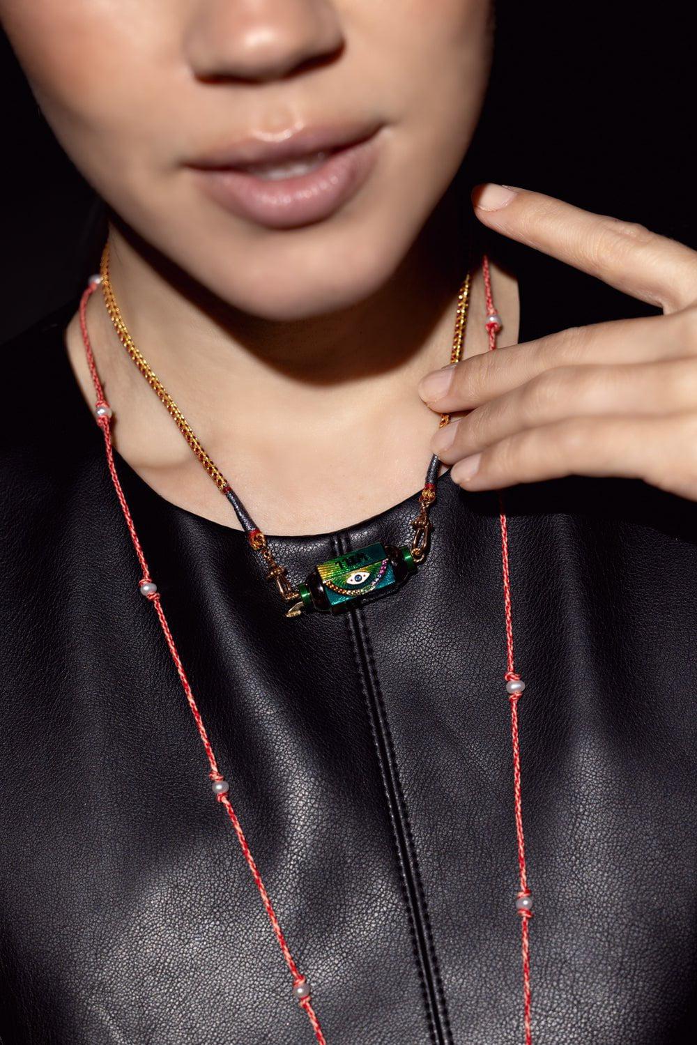 MARIE LICHTENBERG-Rathi Classic Red Chain-ROSE GOLD