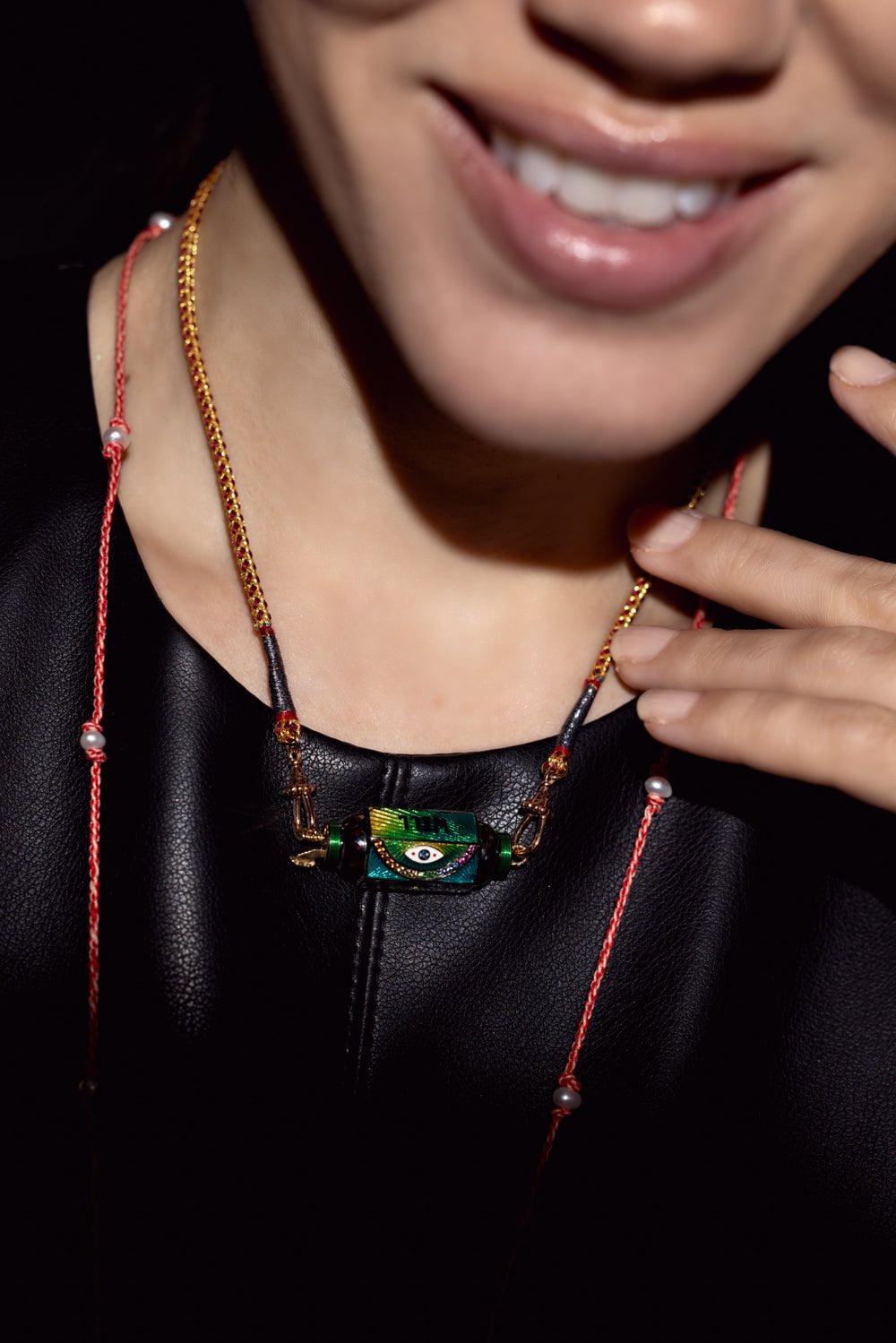 MARIE LICHTENBERG-Rathi Classic Red Chain-ROSE GOLD