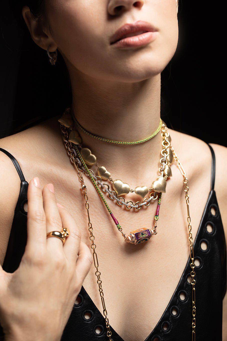 MARIE LICHTENBERG-Believe Locket Necklace-ROSE GOLD
