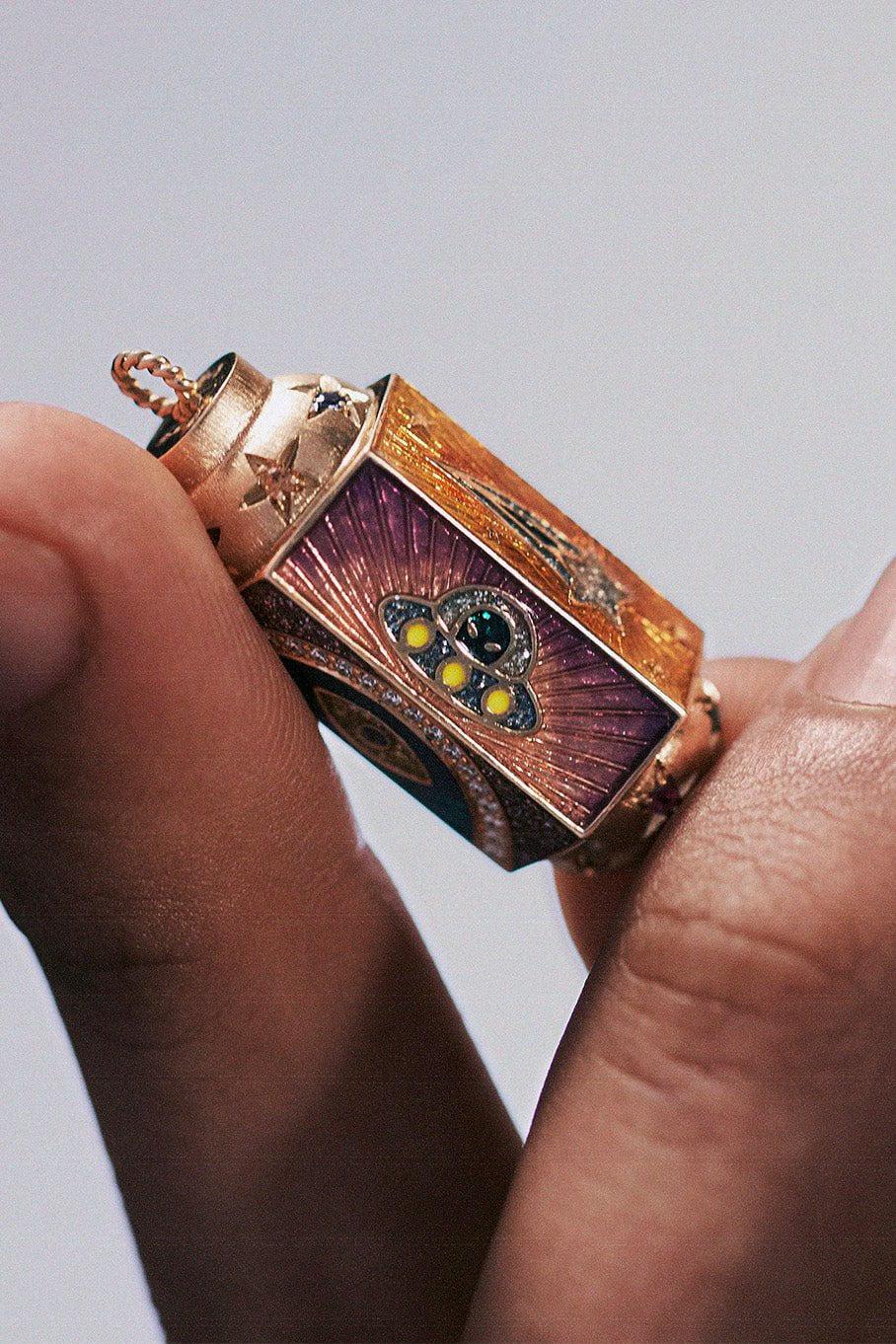 MARIE LICHTENBERG-Believe Locket Necklace-ROSE GOLD
