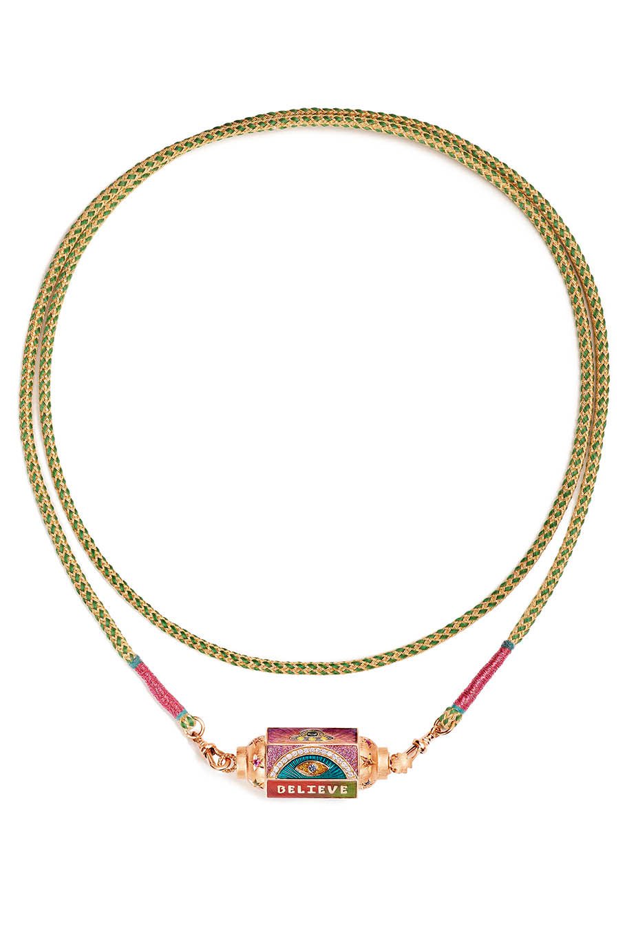 MARIE LICHTENBERG-Believe Locket Necklace-ROSE GOLD