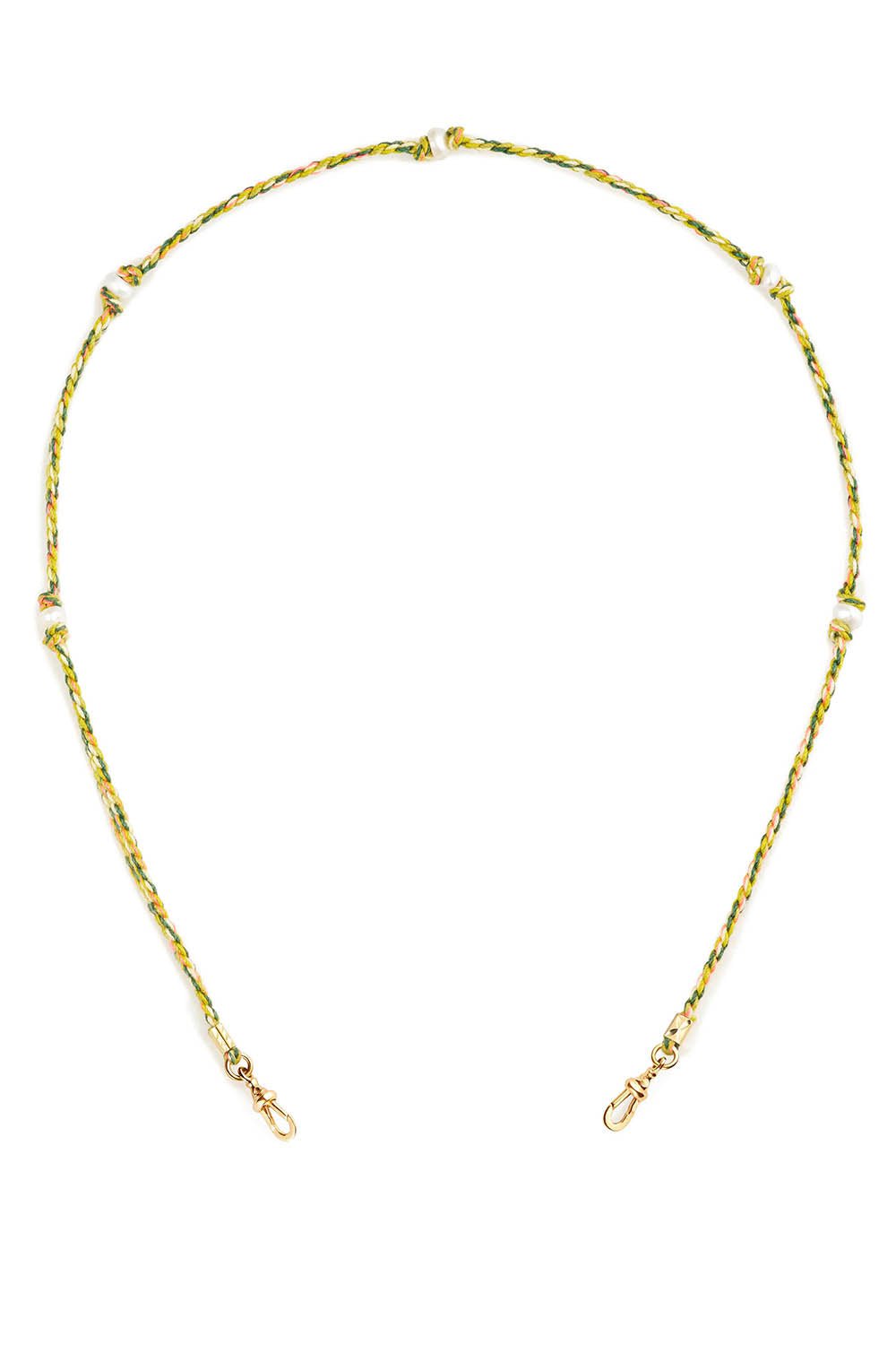 MARIE LICHTENBERG-Mauli Green Pink Chain-YELLOW GOLD