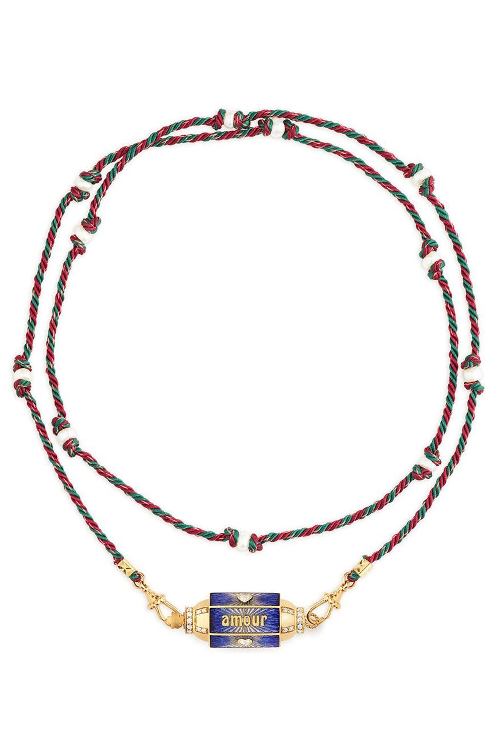 MARIE LICHTENBERG-Amour Toujours Locket Necklace-YELLOW GOLD