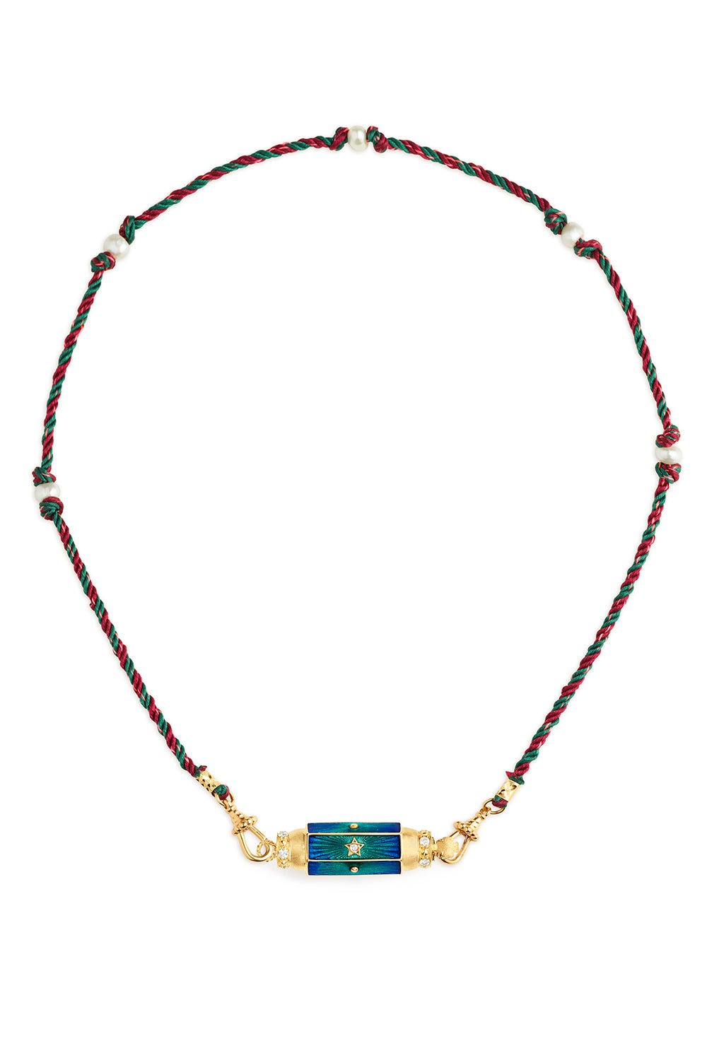 MARIE LICHTENBERG-Blue Baby Locket Necklace-YELLOW GOLD
