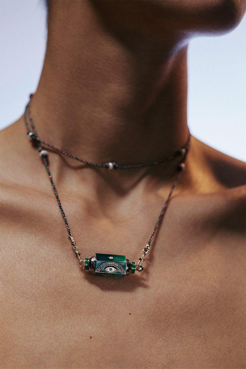 MARIE LICHTENBERG-Eye Will Protect You Necklace-YELLOW GOLD