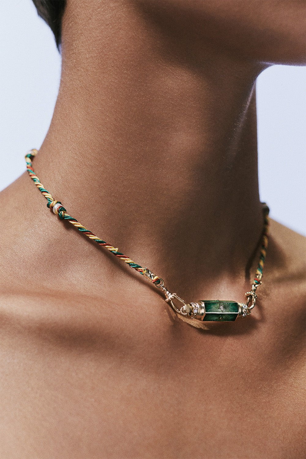 MARIE LICHTENBERG-Green Baby Locket-YELLOW GOLD