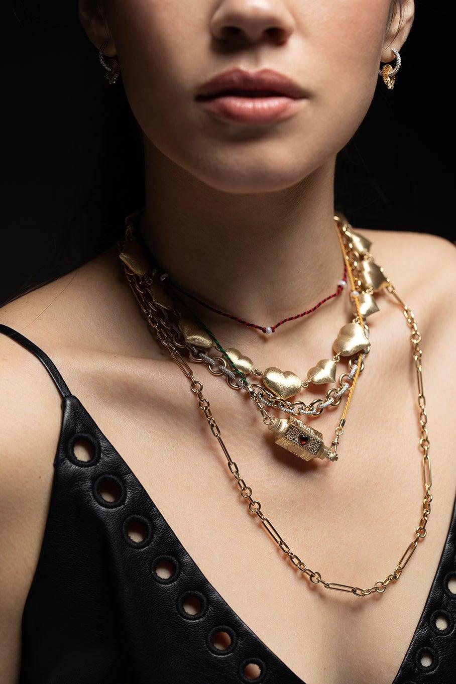 MARIE LICHTENBERG-Heart Locket Necklace-YELLOW GOLD