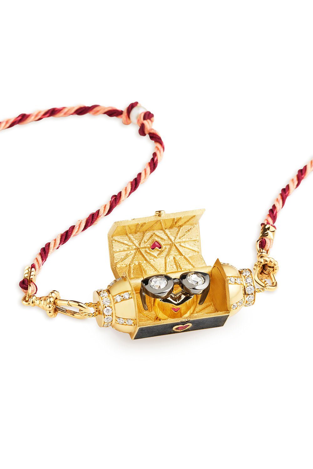 MARIE LICHTENBERG-Love Is Blind Locket Necklace-YELLOW GOLD