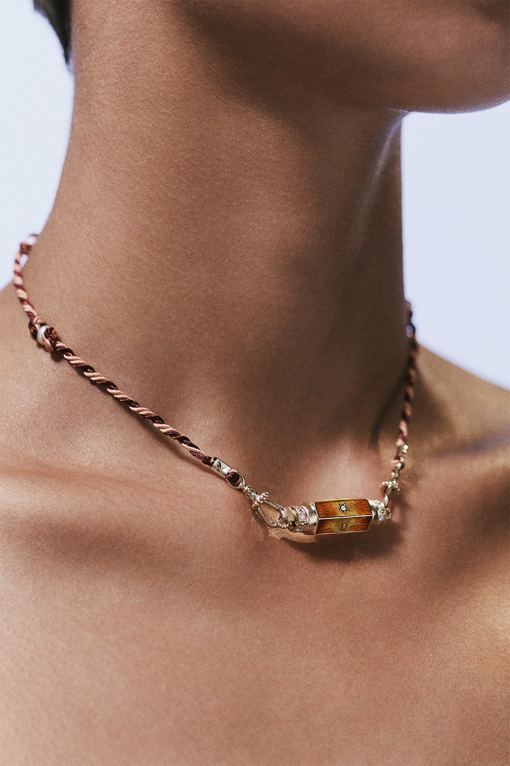 MARIE LICHTENBERG-Orange Baby Locket-YELLOW GOLD