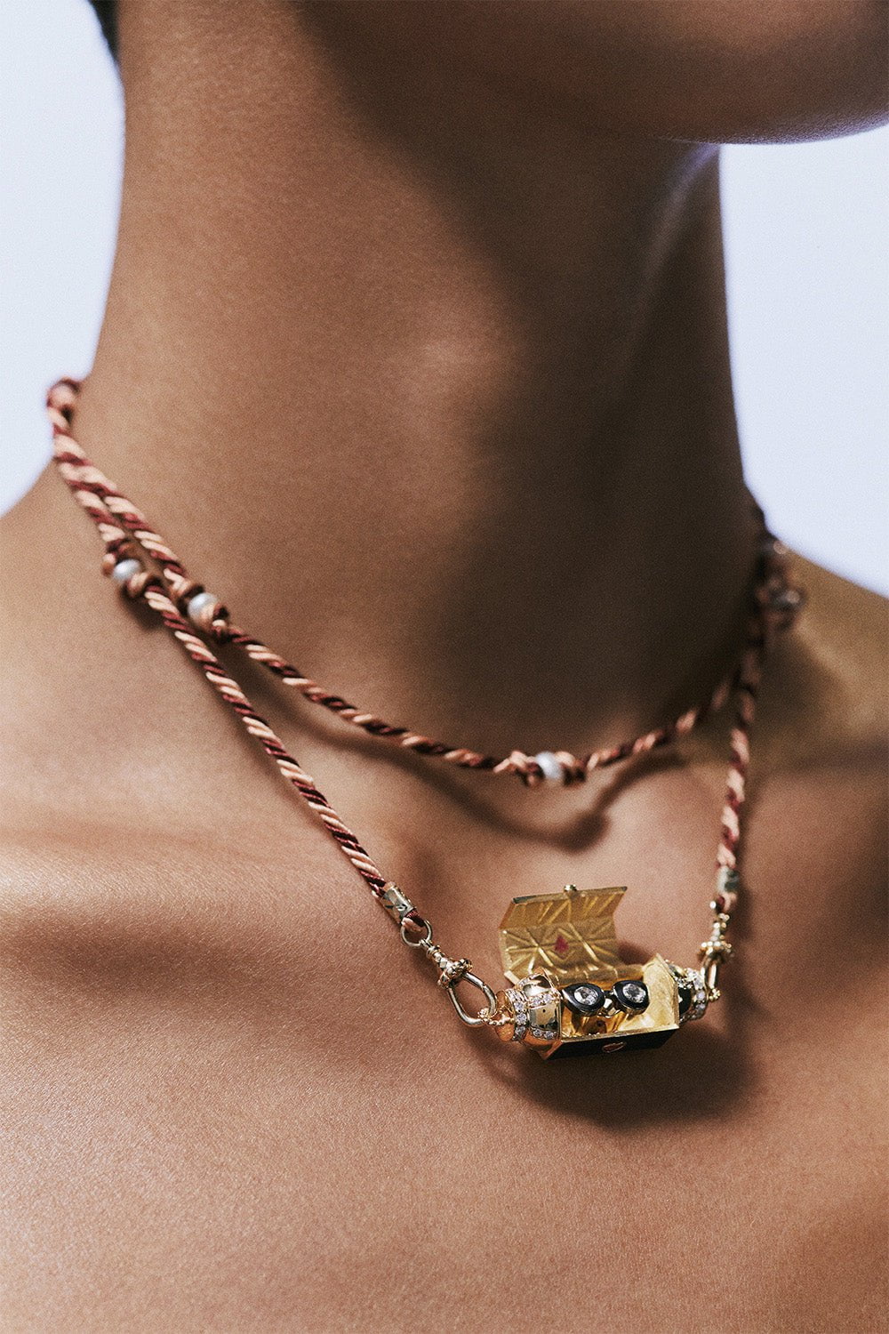 MARIE LICHTENBERG-Orange Baby Locket-YELLOW GOLD