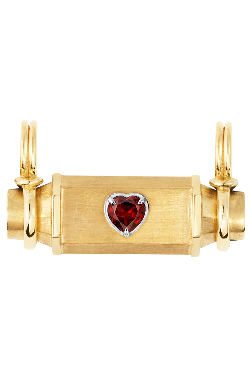 Ruby Heart Smash Locket-YELLOW GOLD-JEWELRYFINE JEWELNECKLACE O-MARIE LICHTENBERG