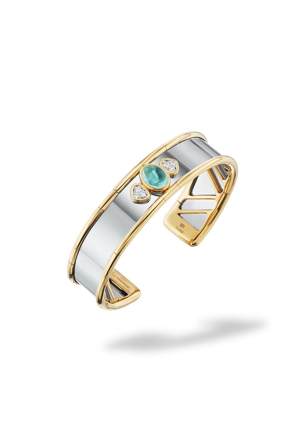 Simona Bangle Bracelet-YELLOW GOLD-M-JEWELRYFINE JEWELBRACELET O-MARINA B