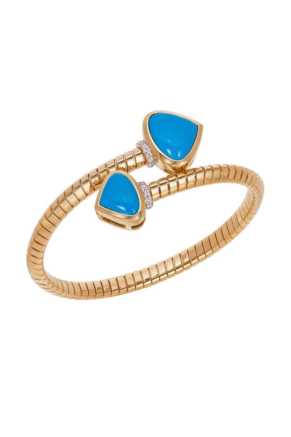 MARINA B-Turquoise Trisolina Bracelet-YELLOW GOLD