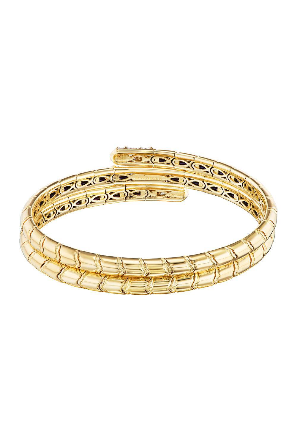Diamond Ondone Triple Bangle Bracelet-YELLOW GOLD-SMALL-JEWELRYFINE JEWELBRACELET O-MARINA B