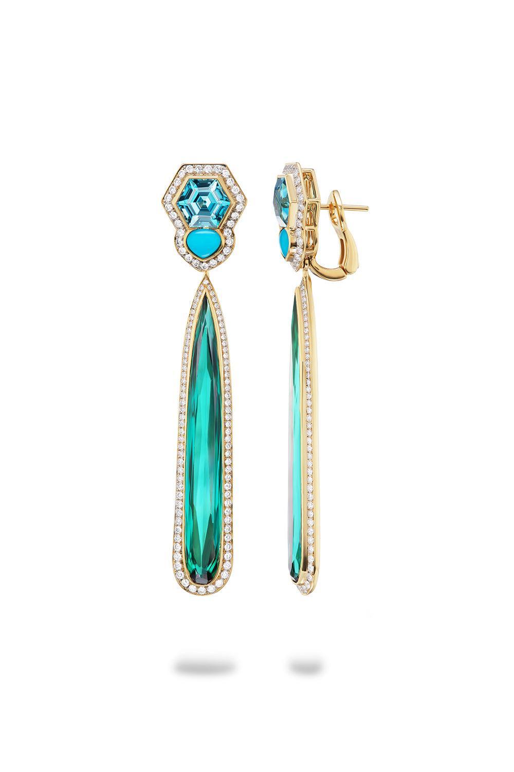 Quieta Earrings-YELLOW GOLD-JEWELRYFINE JEWELEARRING-MARINA B
