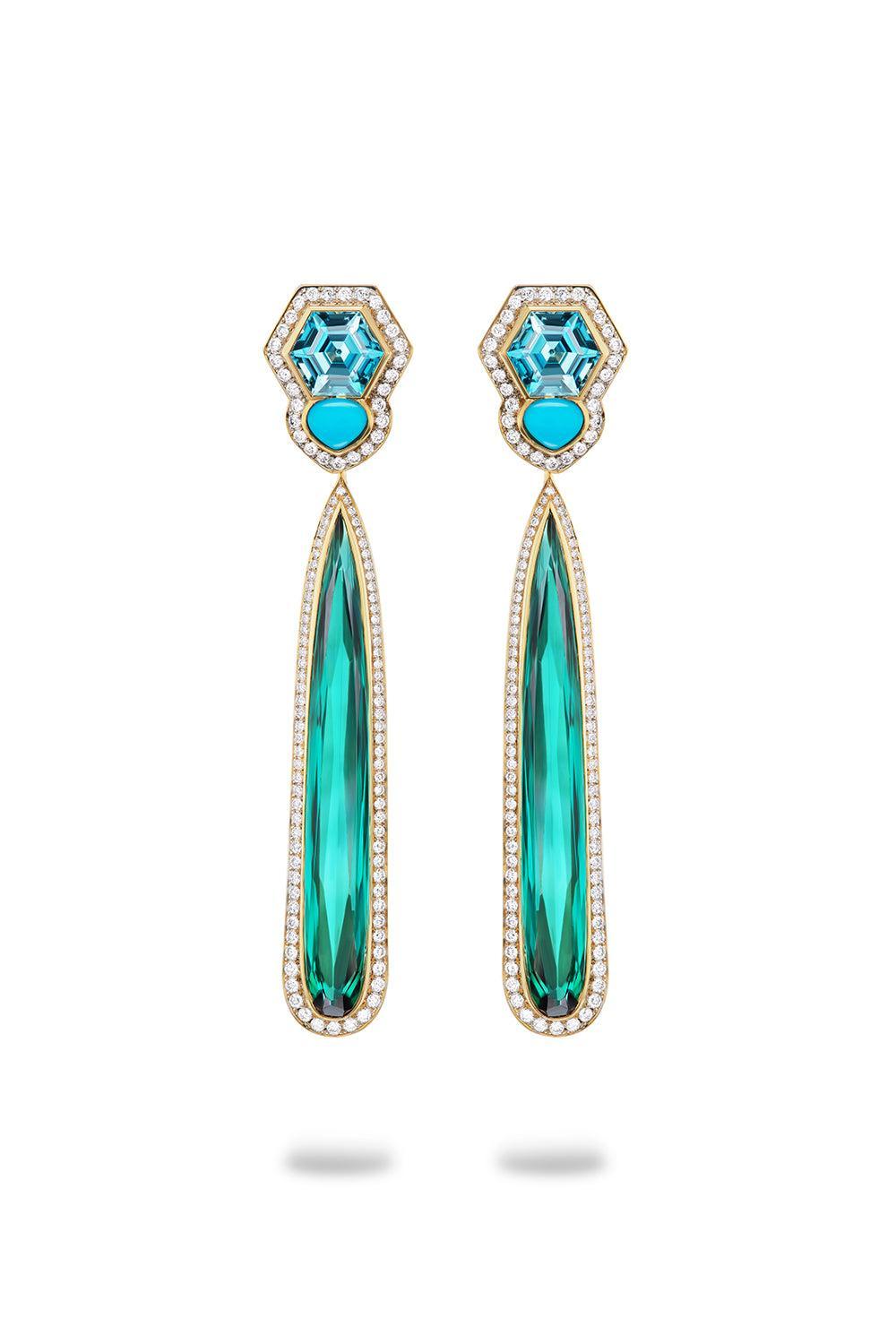 Quieta Earrings-YELLOW GOLD-JEWELRYFINE JEWELEARRING-MARINA B