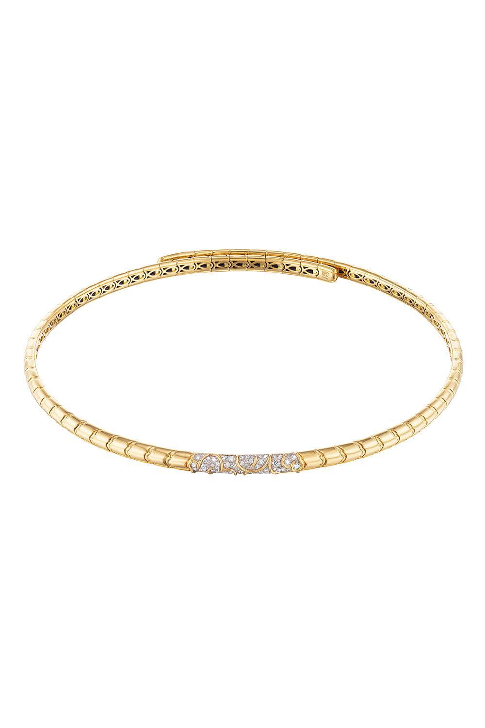 Diamond Ondine Collar Necklace-YELLOW GOLD-SMALL-JEWELRYFINE JEWELNECKLACE O-MARINA B