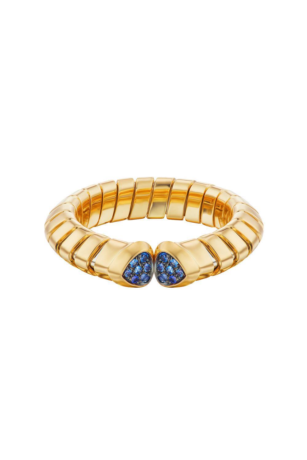 Blue Sapphire Trisolina Ring-YELLOW GOLD-6-JEWELRYFINE JEWELRING-MARINA B