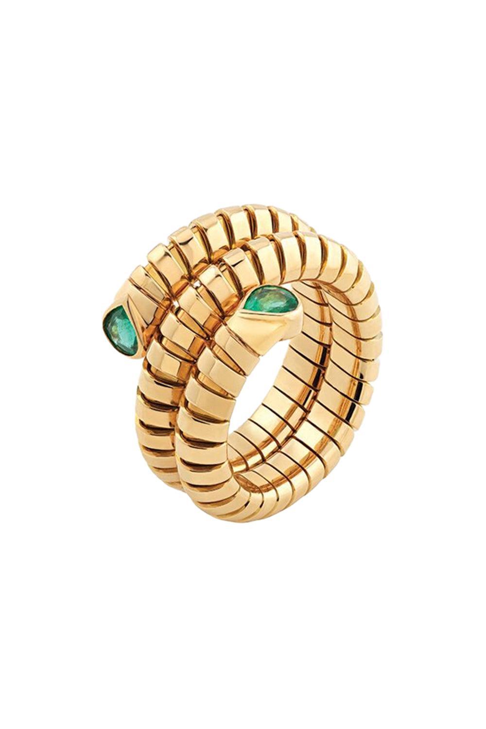 Emerald Trisola Spiral Ring-YELLOW GOLD-6.5-JEWELRYFINE JEWELRING-MARINA B