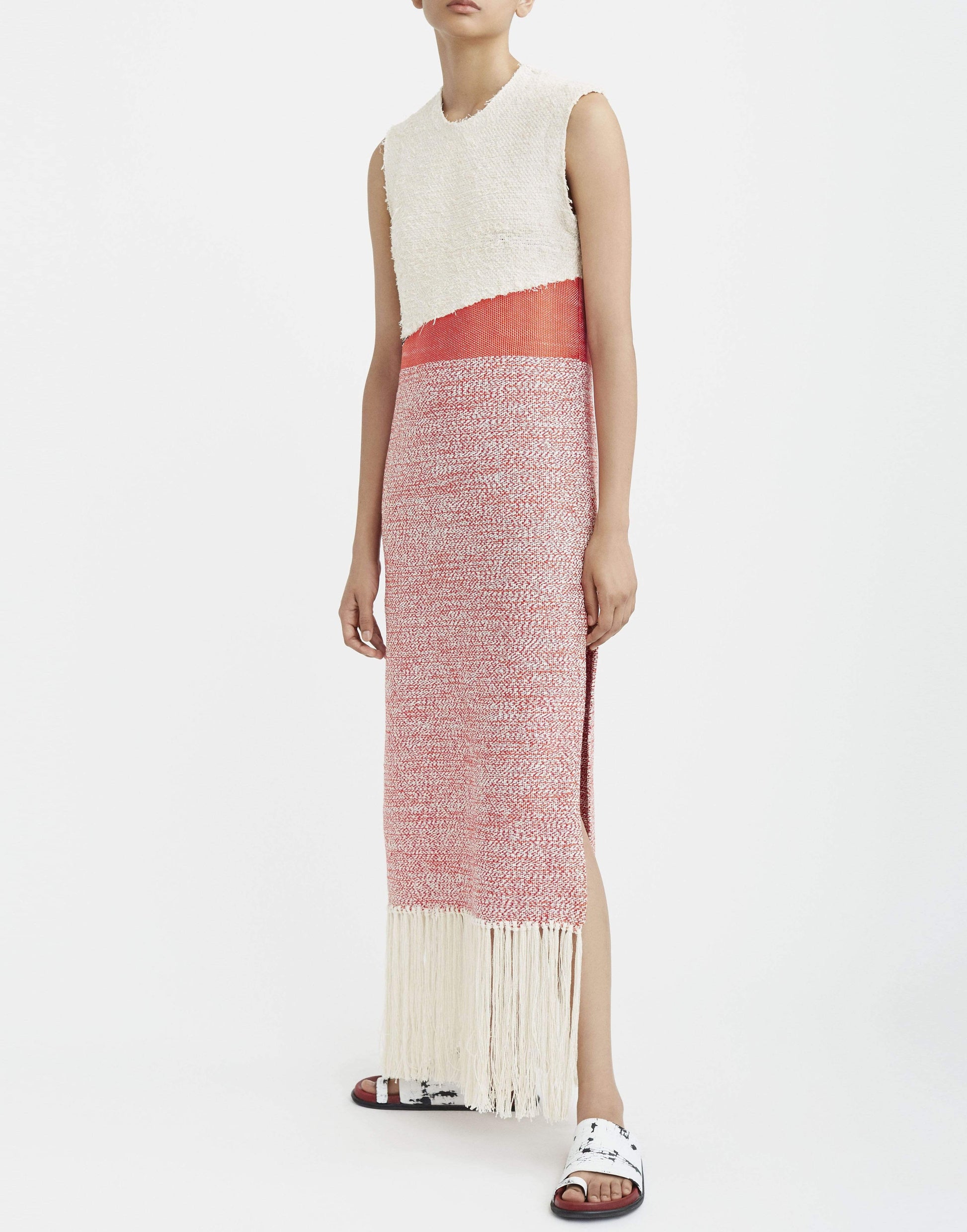 MARINA MOSCONE-Sleeveless Sheath Dress-
