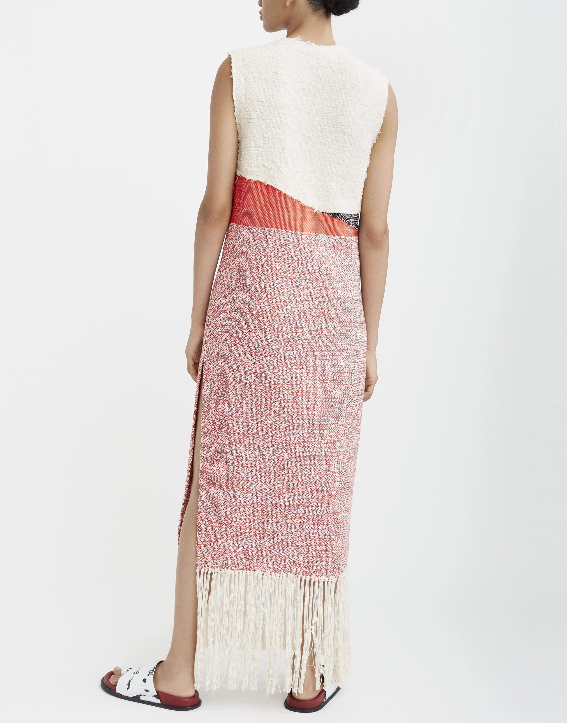 MARINA MOSCONE-Sleeveless Sheath Dress-