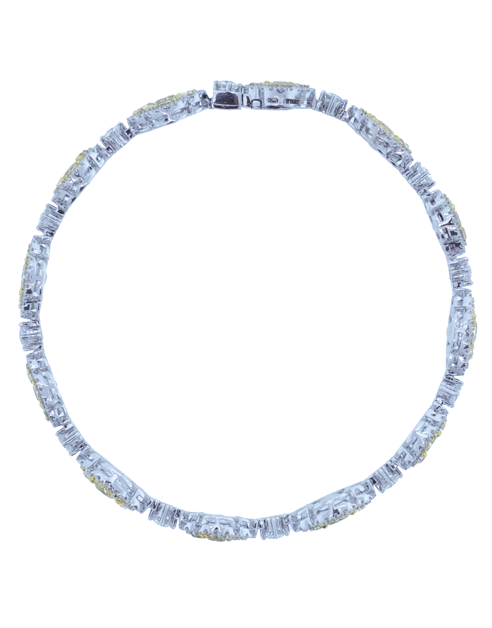 MARISSA DIAMONDS-Fancy Diamond Cluster Bracelet-WHITE GOLD
