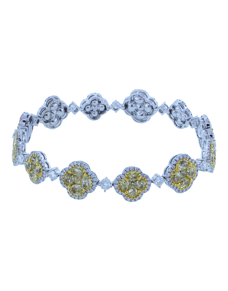 MARISSA DIAMONDS-Fancy Diamond Cluster Bracelet-WHITE GOLD