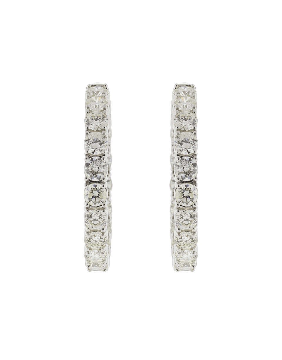 MARISSA DIAMONDS-Diamond Hoop Earrings-WHITE GOLD