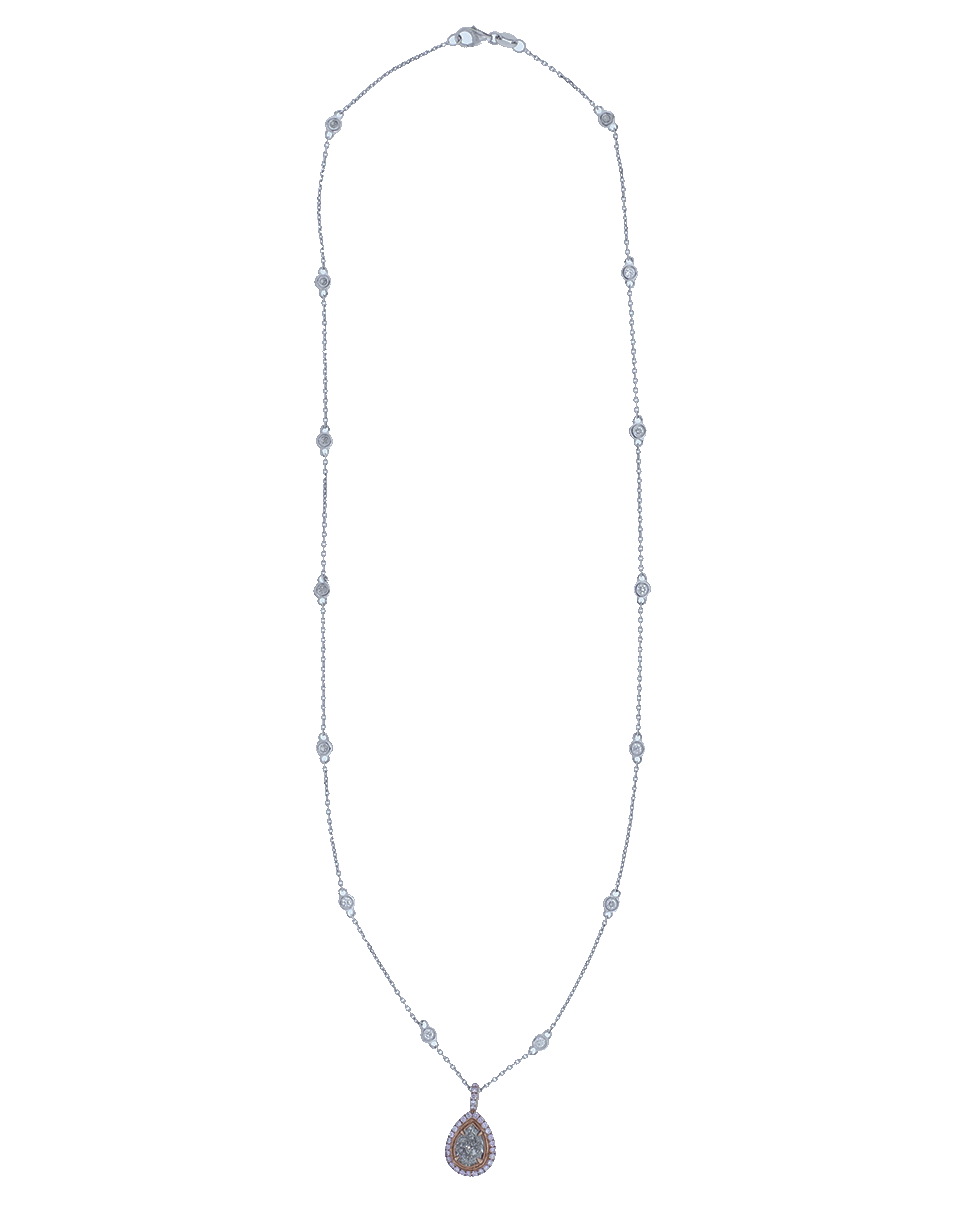 MARISSA DIAMONDS-Fancy Diamond Necklace-ROSE GOLD