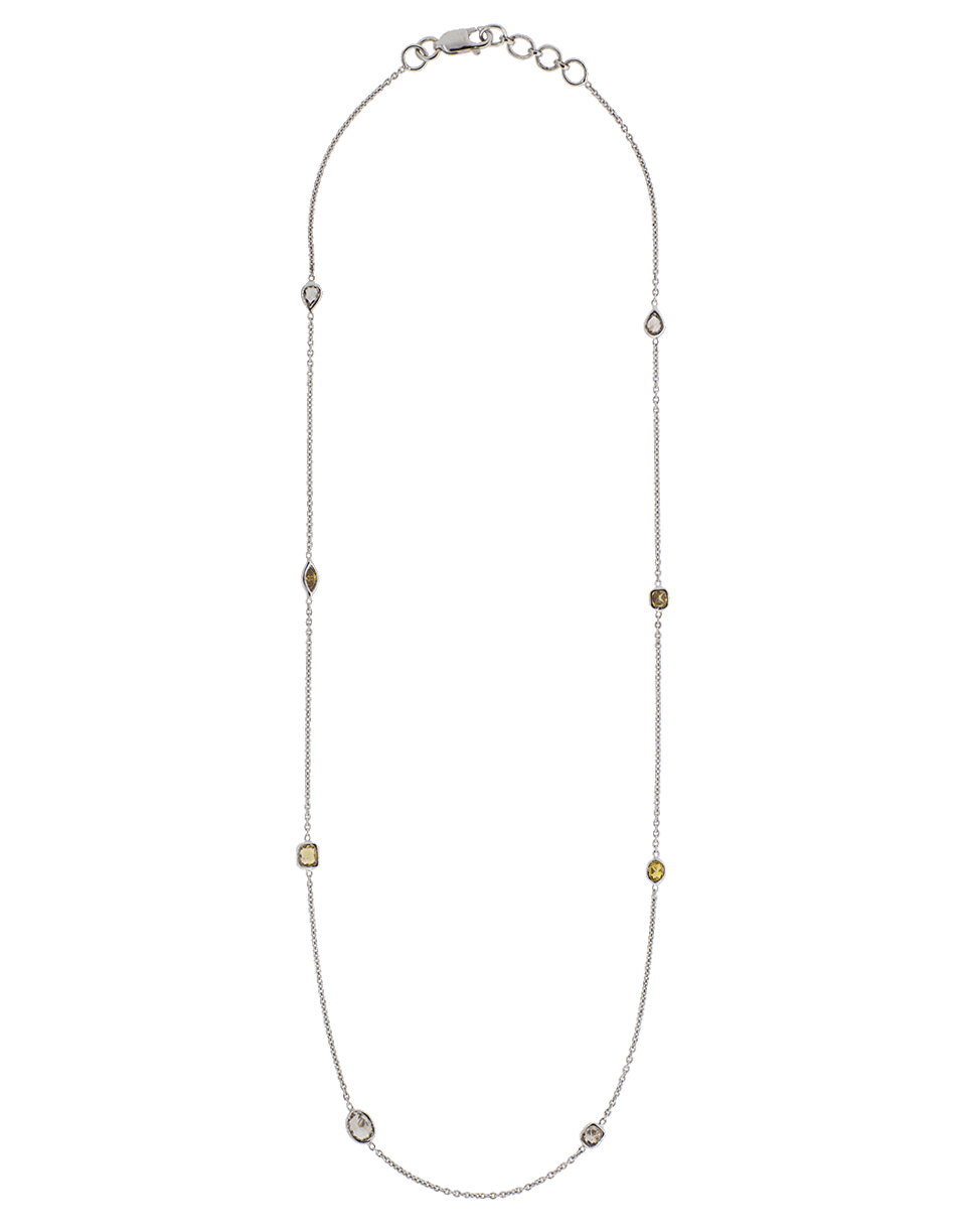 MARISSA DIAMONDS-Diamond By The Yard Necklace-WHITE GOLD