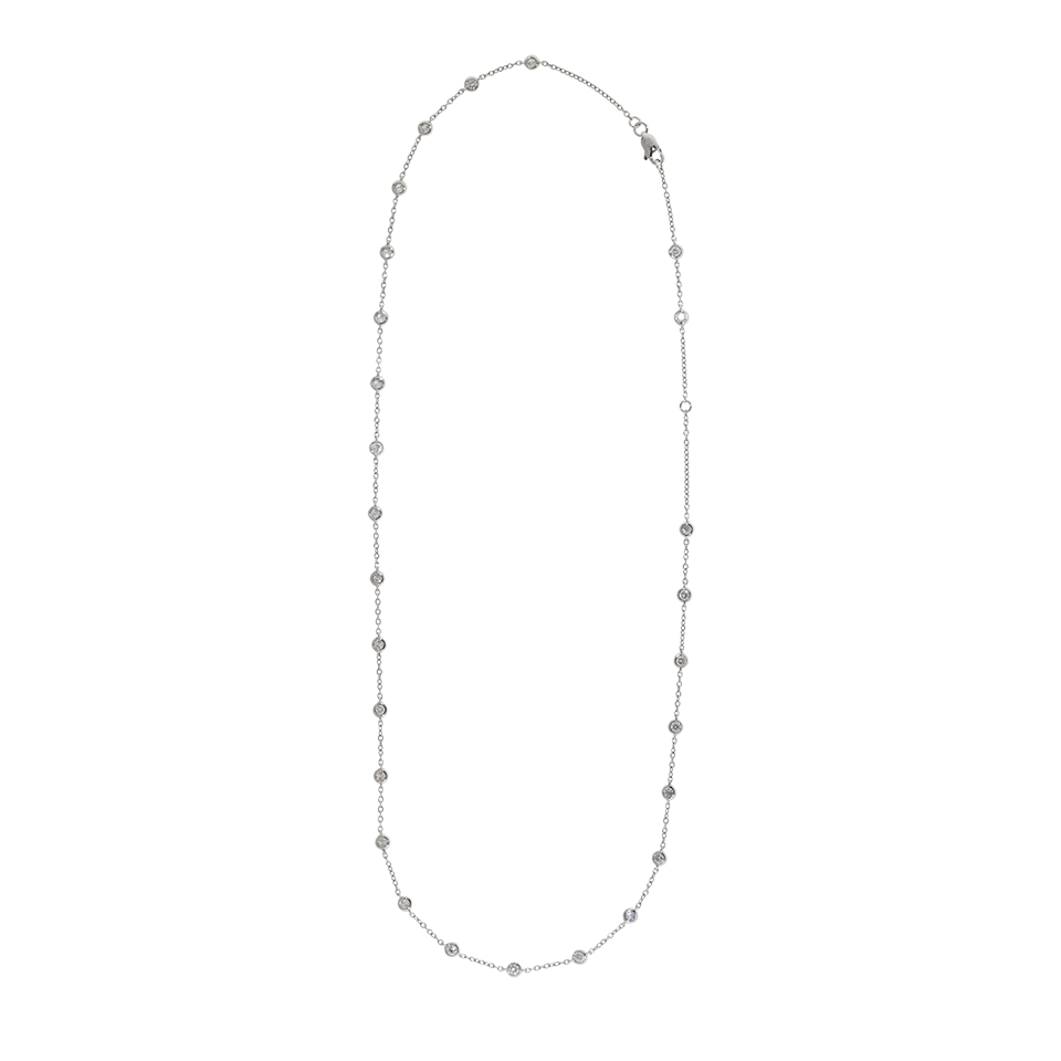 MARISSA DIAMONDS-Diamond By The Yard Necklace-WHITE GOLD
