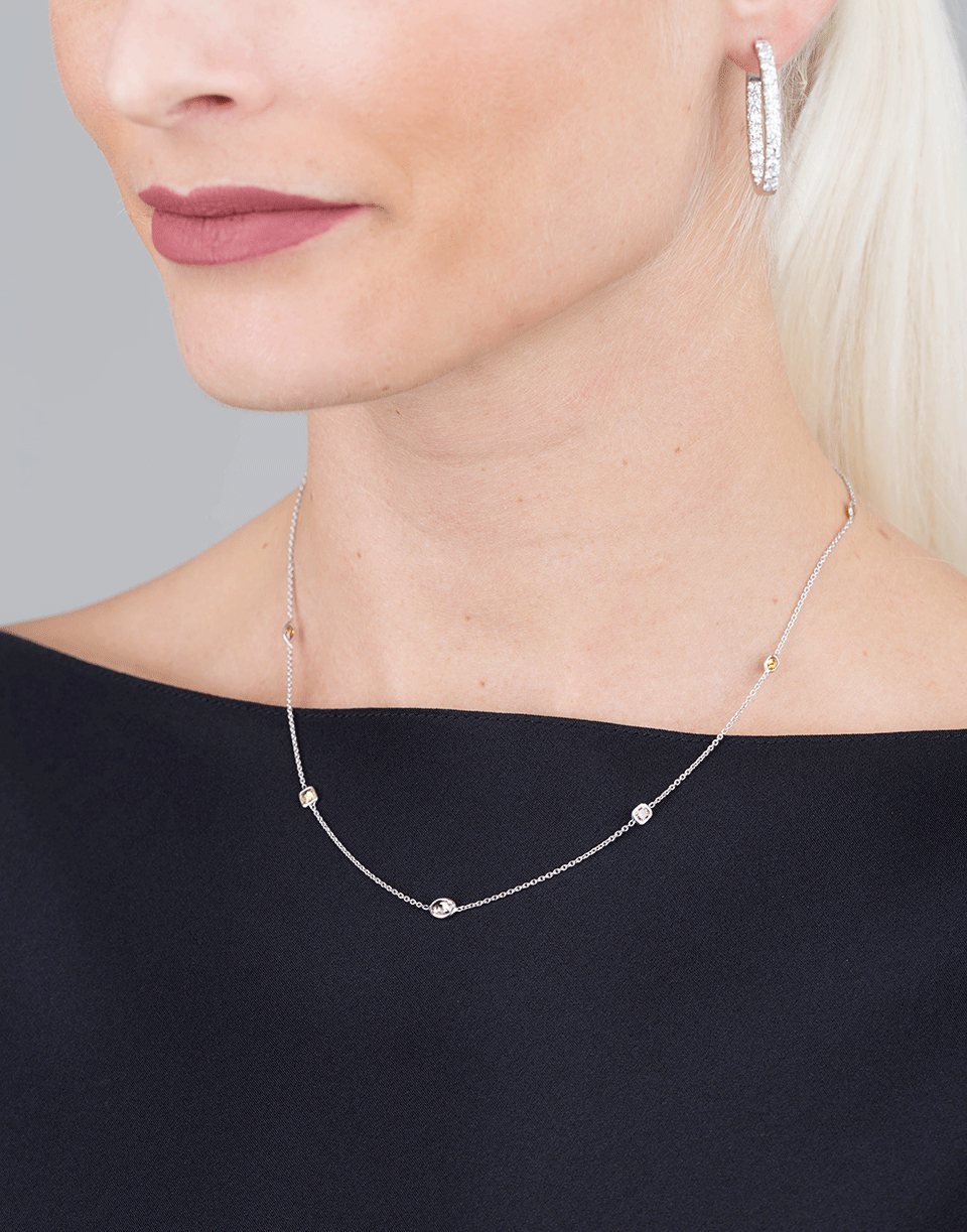 MARISSA DIAMONDS-Diamond By The Yard Necklace-WHITE GOLD