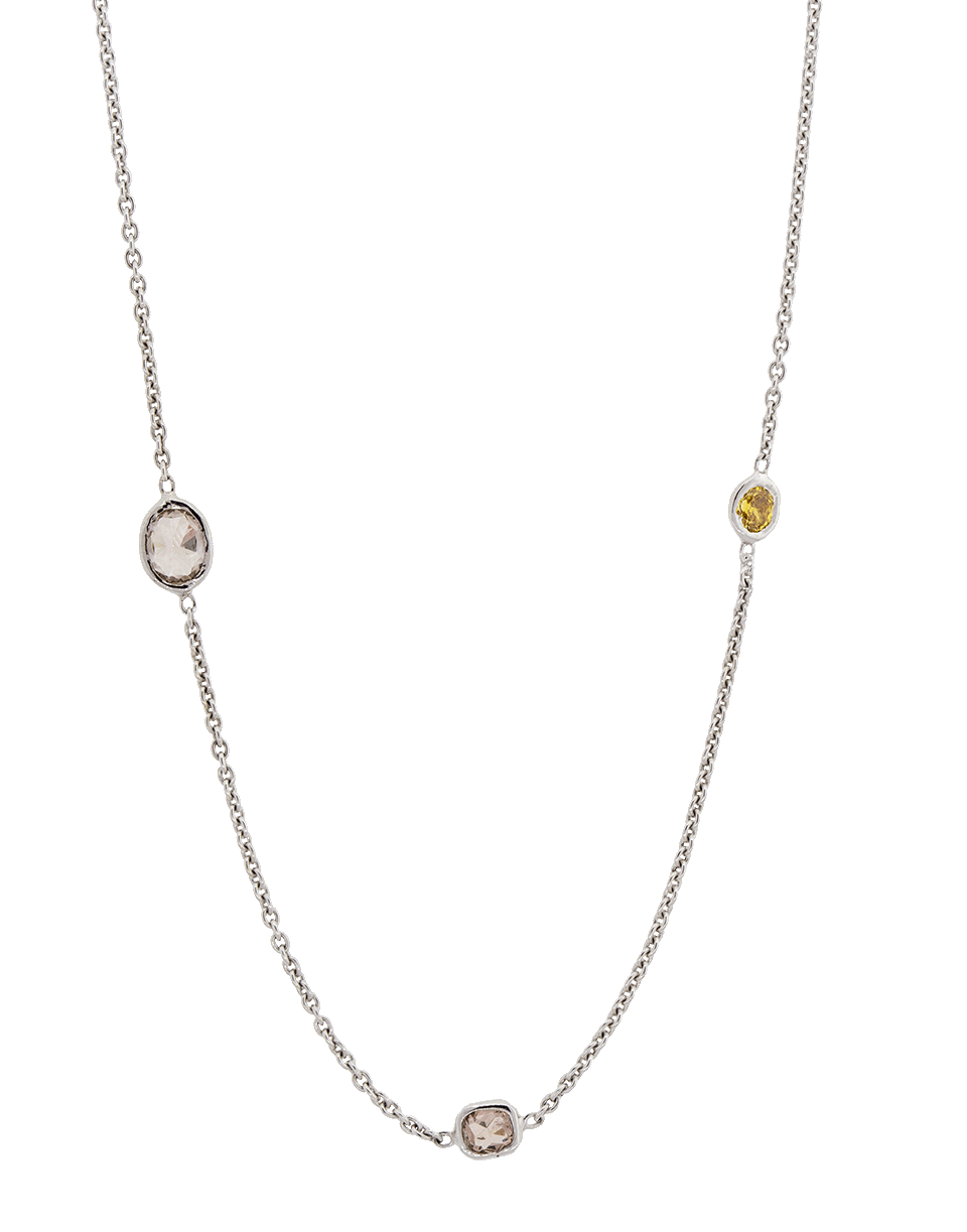 MARISSA DIAMONDS-Diamond By The Yard Necklace-WHITE GOLD