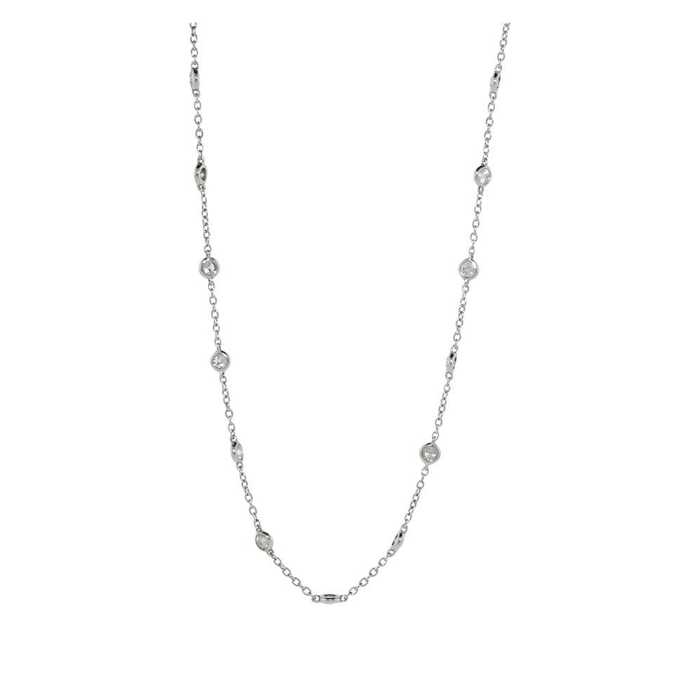 MARISSA DIAMONDS-Diamond By The Yard Necklace-WHITE GOLD