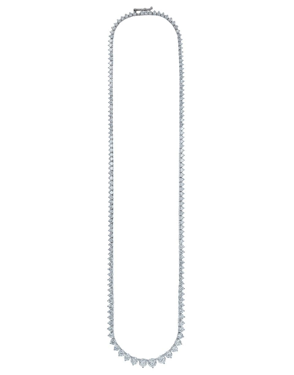 MARISSA DIAMONDS-Gradient Diamond Riviera Necklace-WHITE GOLD