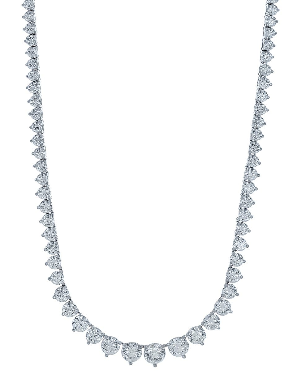 MARISSA DIAMONDS-Gradient Diamond Riviera Necklace-WHITE GOLD