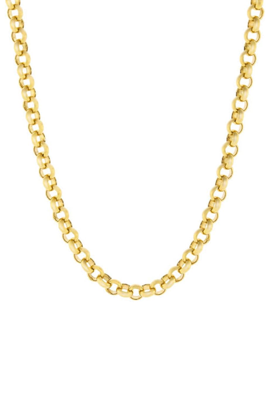 MARISSA DIAMONDS-18 Inch 4.0MM Yellow Gold Rolo Chain-YELLOW GOLD