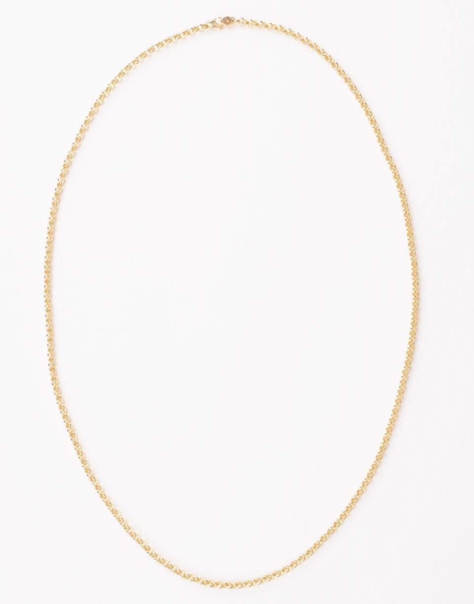 MARISSA DIAMONDS-30 Inch 2.1MM Yellow Gold Rolo Chain-YELLOW GOLD