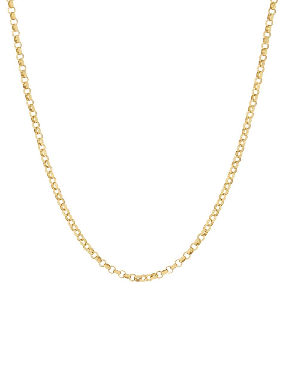 MARISSA DIAMONDS-30 Inch 2.1MM Yellow Gold Rolo Chain-YELLOW GOLD