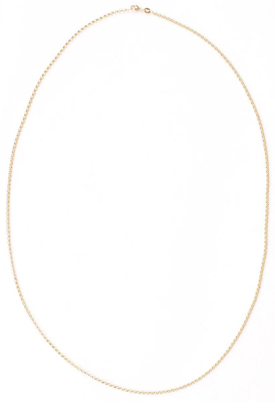 MARISSA DIAMONDS-36 Inch 2.2MM Yellow Gold Round Cable Chain-YELLOW GOLD