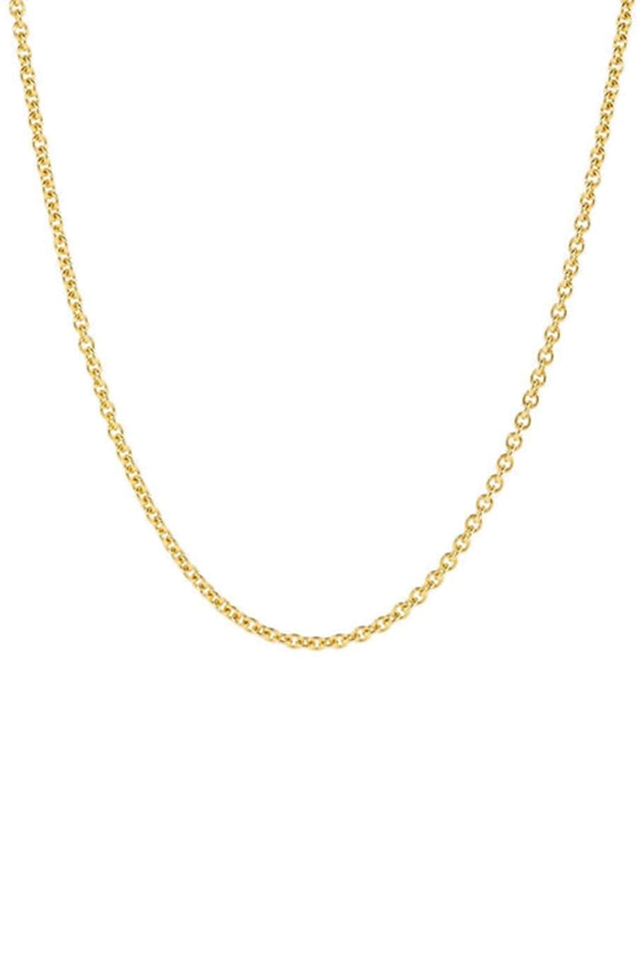 MARISSA DIAMONDS-36 Inch 2.2MM Yellow Gold Round Cable Chain-YELLOW GOLD