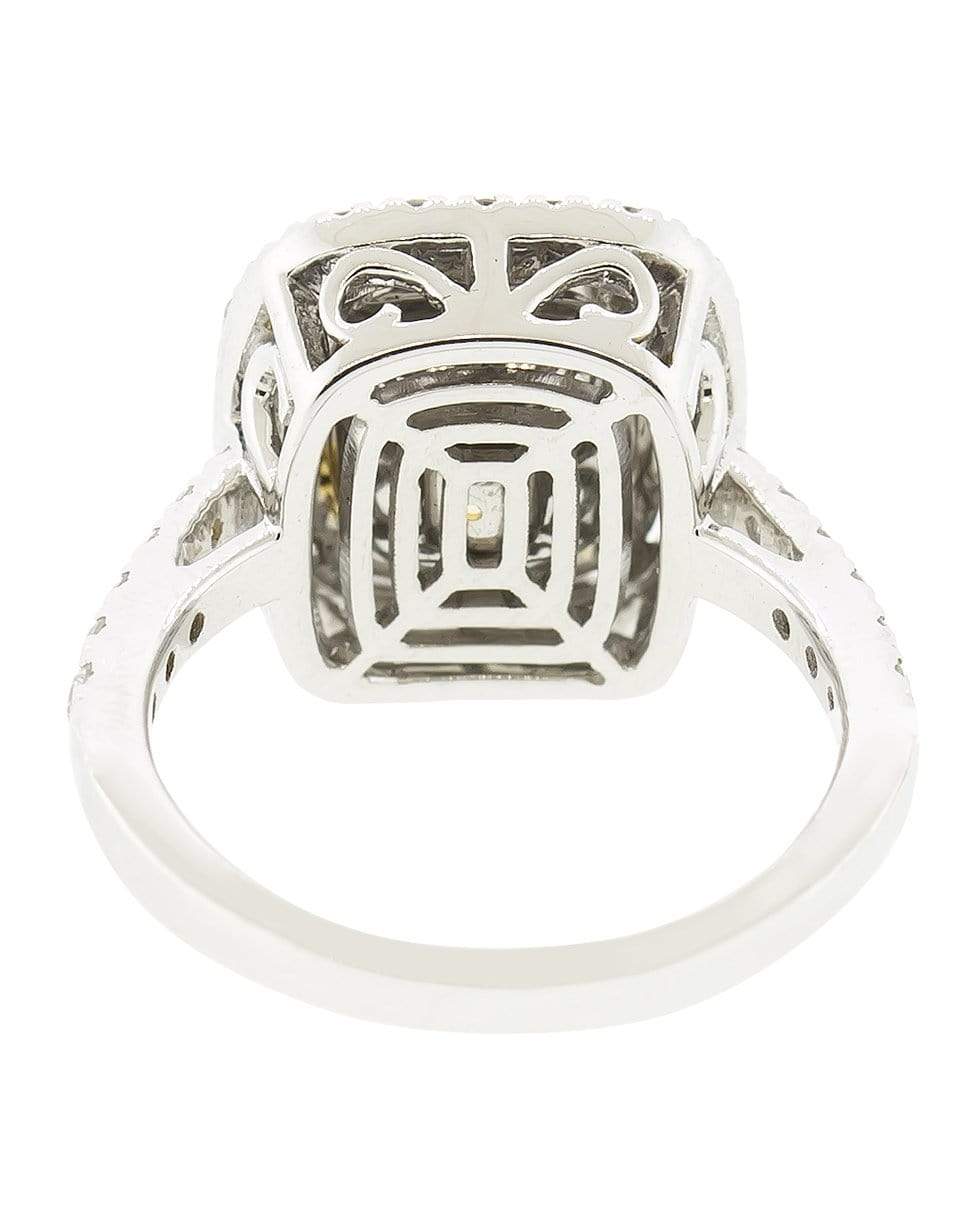MARISSA DIAMONDS-Yellow Cushion Cut Diamond Ring-WHITE GOLD