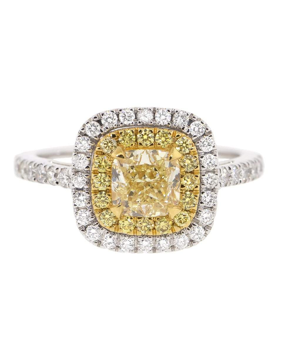 MARISSA DIAMONDS-Yellow and White Diamond Ring-WHITE GOLD