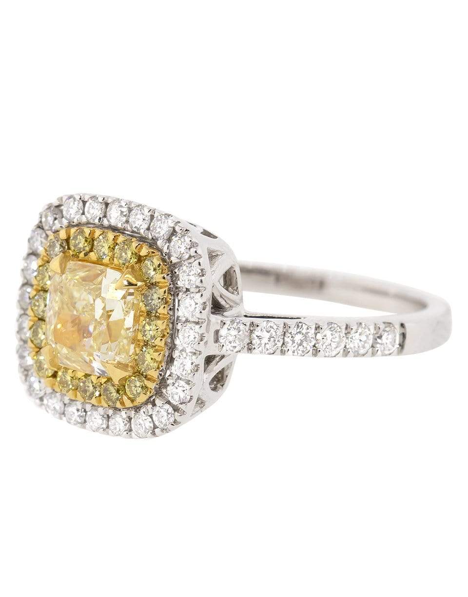 MARISSA DIAMONDS-Yellow and White Diamond Ring-WHITE GOLD