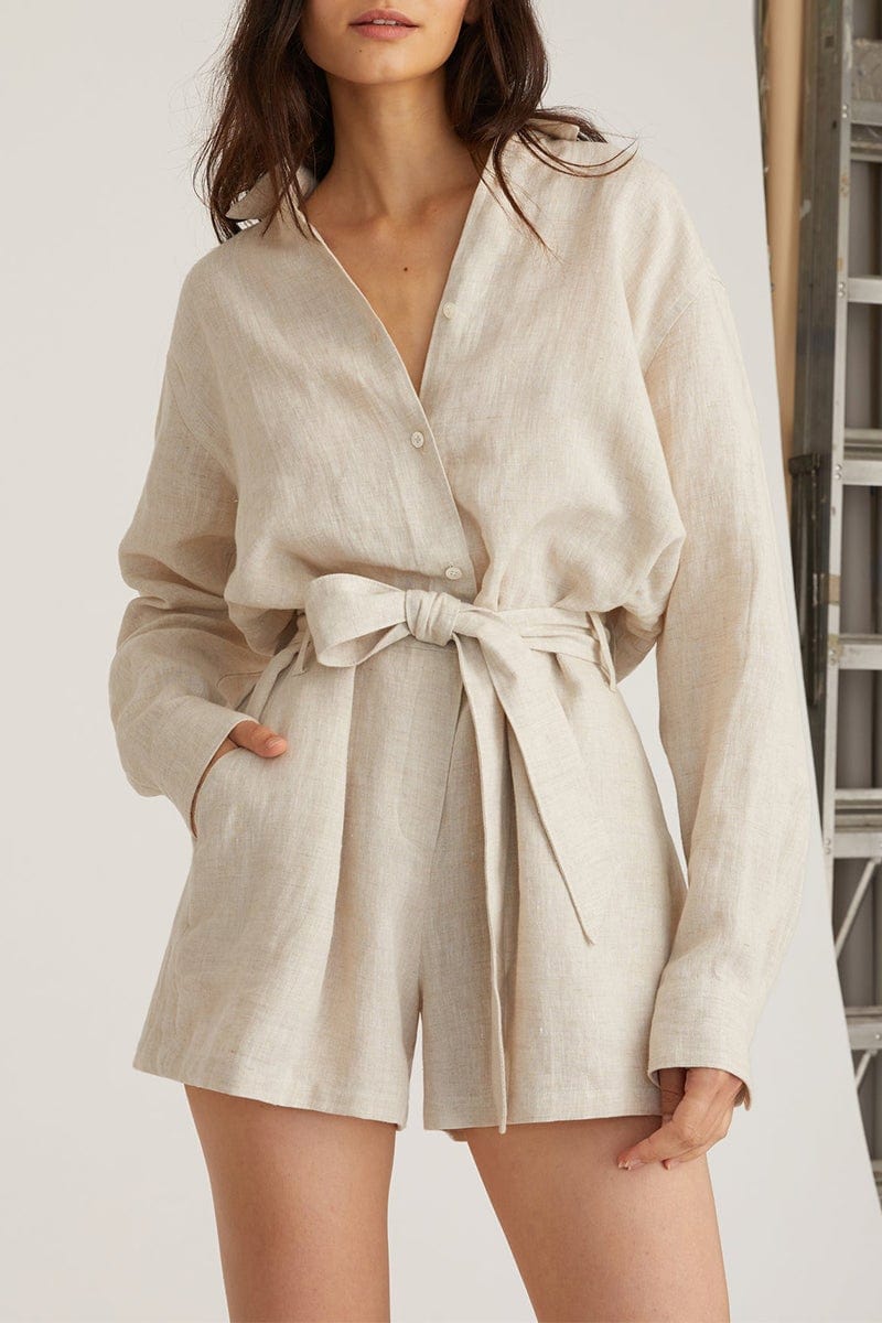 MARISSA WEBB-Rowan Button Down Romper-