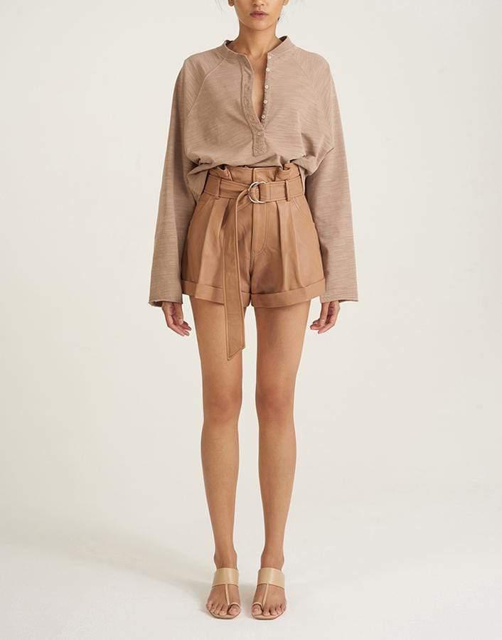 MARISSA WEBB-Dixon Leather Paper Bag Short-